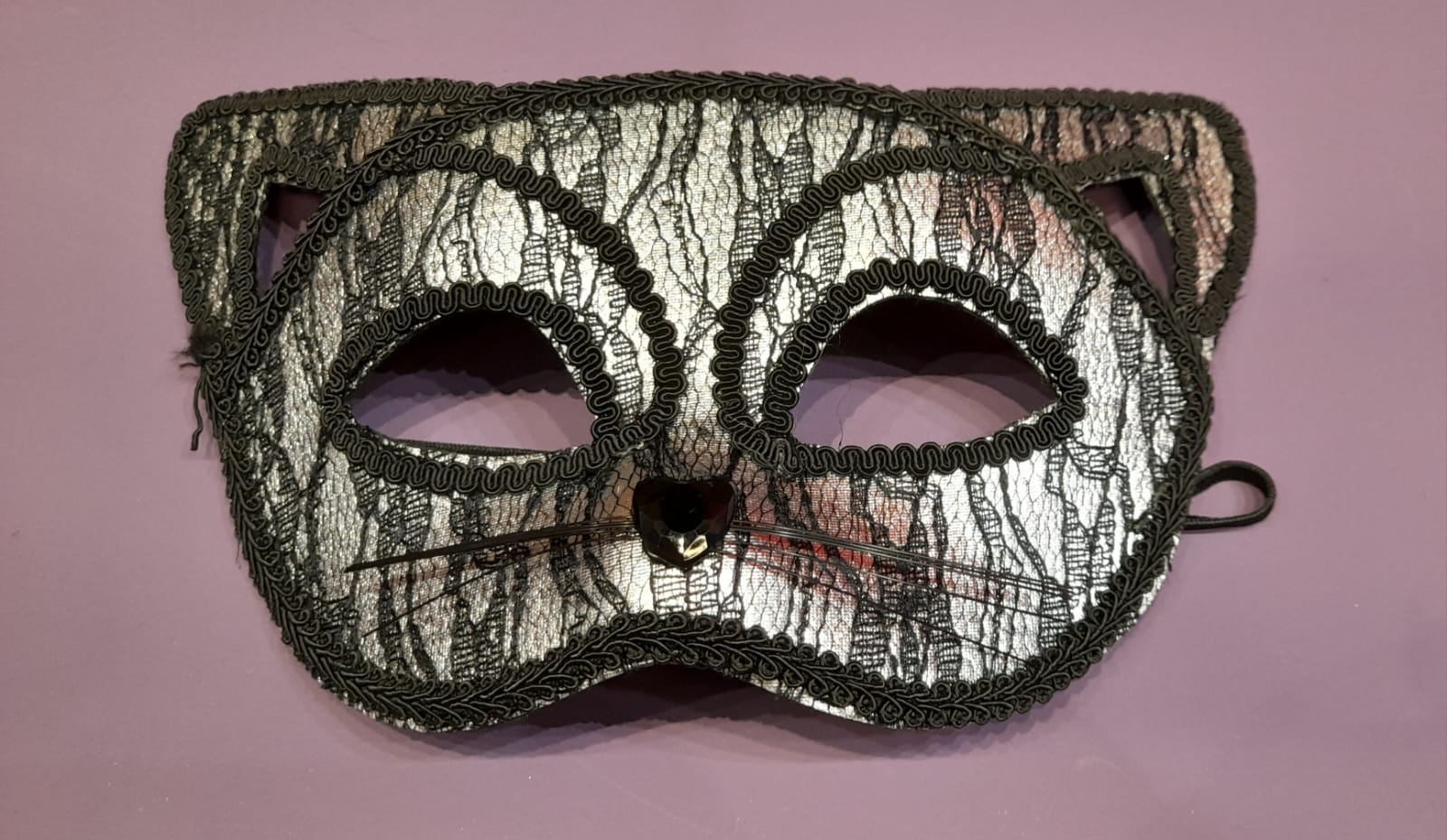 Antifaz gatita estampado de lujo