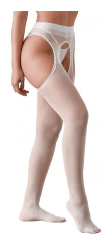 Panty portaliga - Lycra - Blanca - Talle unico - Pasionel