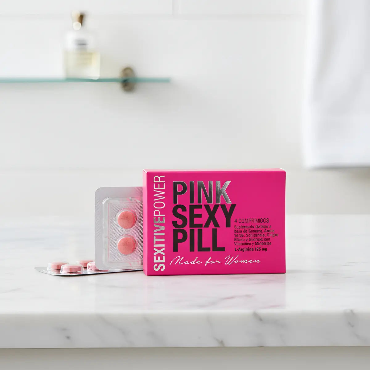Pastillas Sexy Pill Pink - 4 capsulas