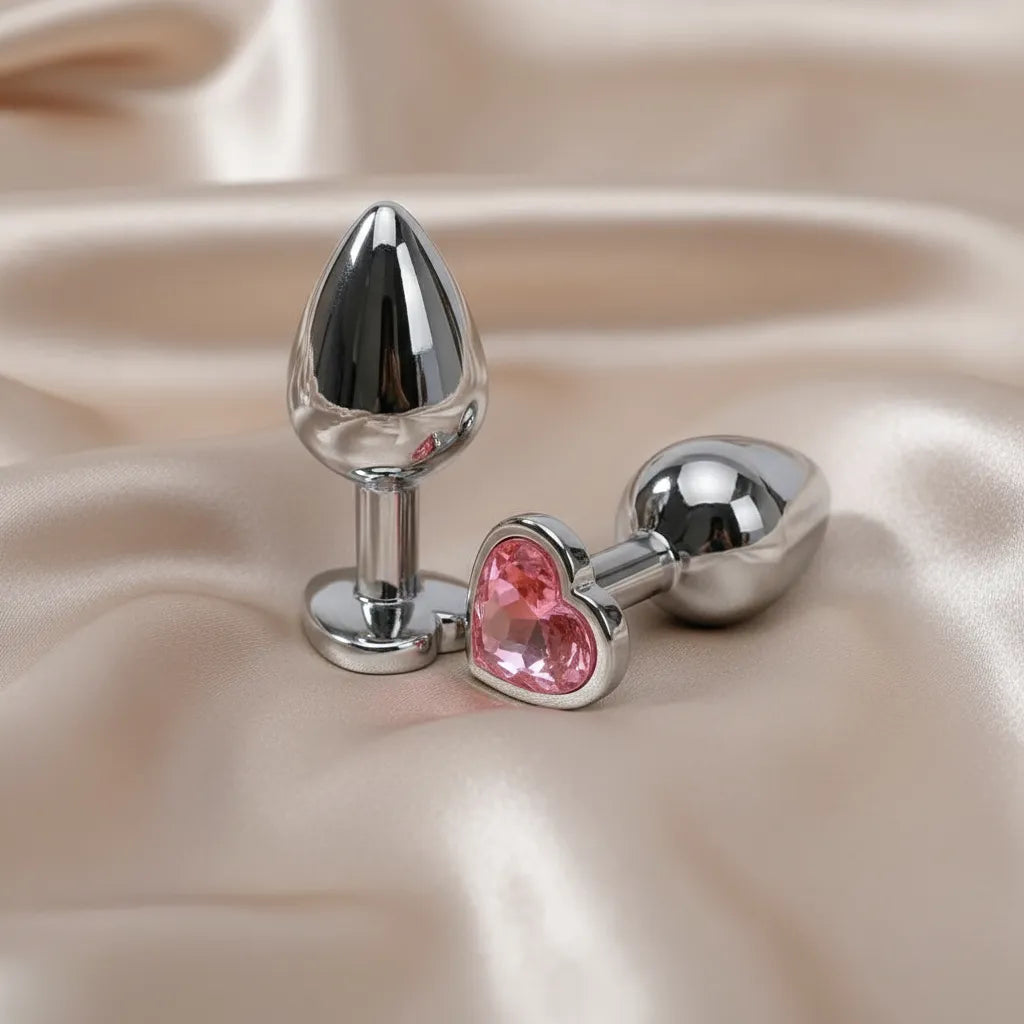 Plug Anal Metalico Forma Corazón - Small
