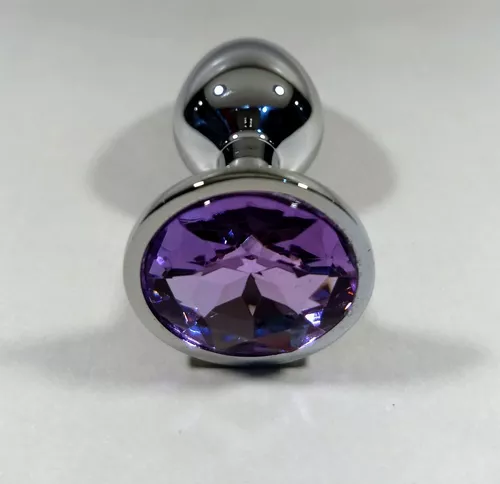 Plug metalico - Small - Base Redonda Purpura