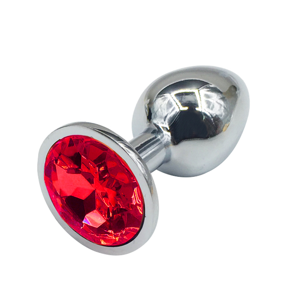 Plug metalico - Medium -  Base Redonda Roja