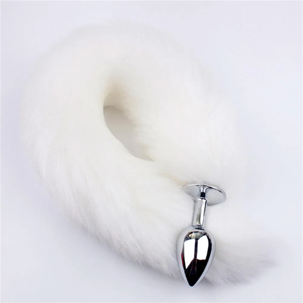 Plug metalico - Small - Cola de zorro Blanca