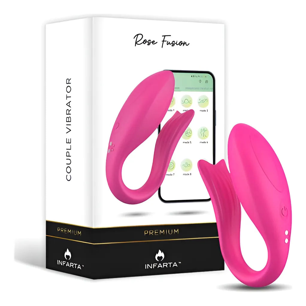 Vibrador Para Parejas Rose Fusion Remoto Innovador