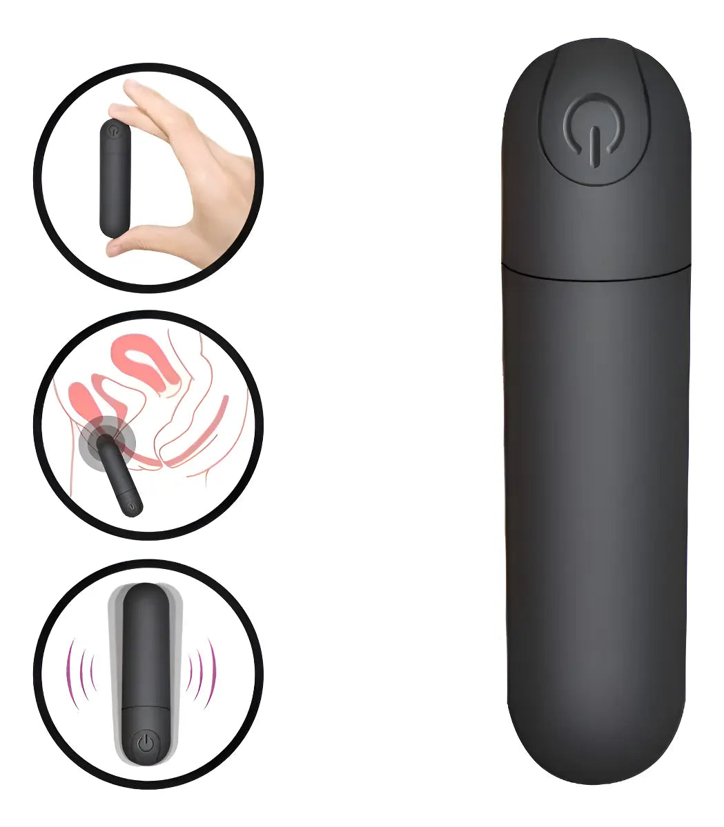 Bala Vibrador Clitoris Recargable Usb - 10 Modos