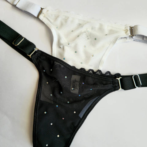 Colaless regulables de tul con strass - MERAKI