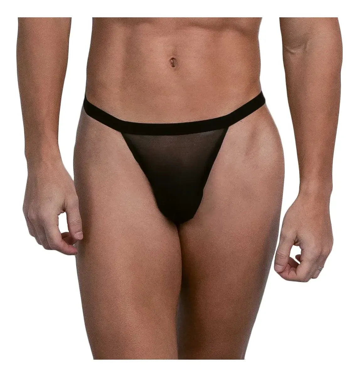 Zunga Colaless De Tul Para Hombre - Slip Negra Transparencias - Buttman Sexshop en Tucuman