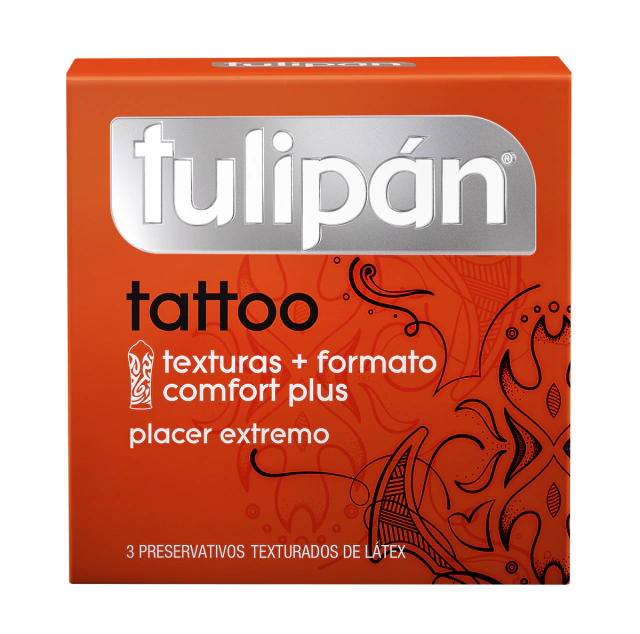 Preservativo Tattoo Tulipan - Buttman Sexshop en Tucuman