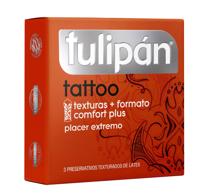 Preservativo Tattoo Tulipan - Buttman Sexshop en Tucuman