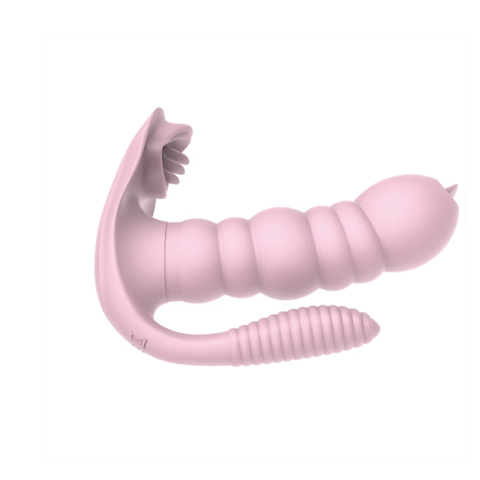 Vibrador Caterpillar de silicona recargable triple estimulacion