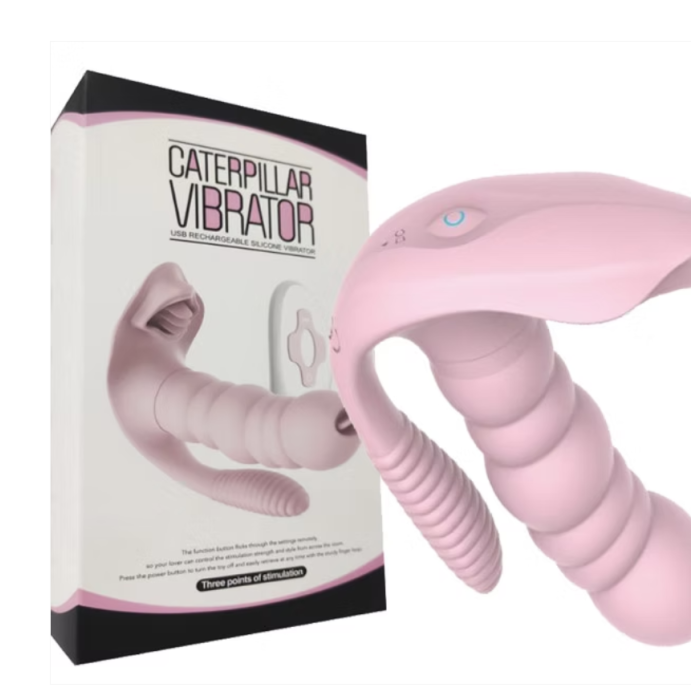 Vibrador Caterpillar de silicona recargable triple estimulacion