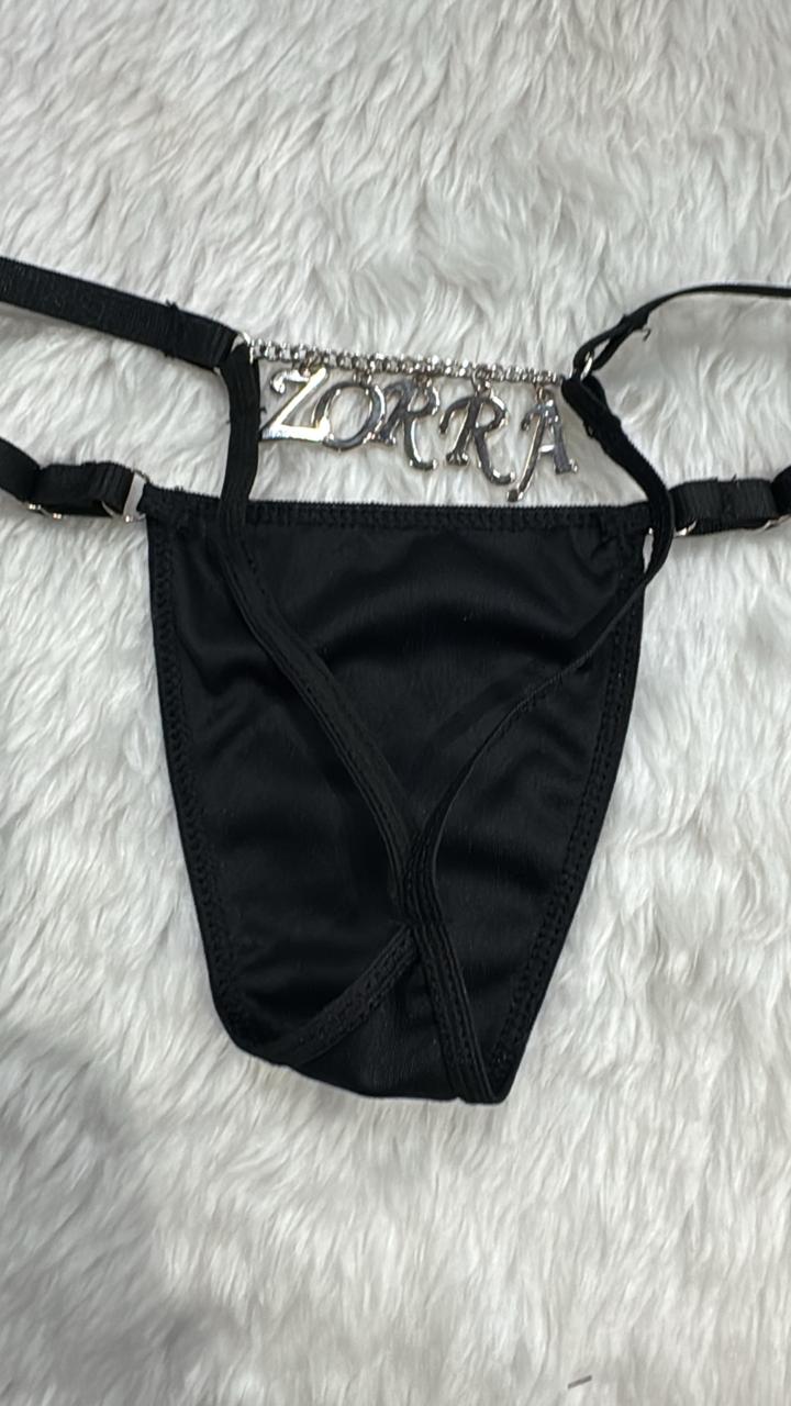 Colales con dije palabra (ZORRA)