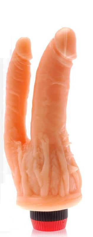 Consolador vibrador para doble penetración - 18 x 3 /18 x 2 cm - Buttman Sexshop en Tucuman