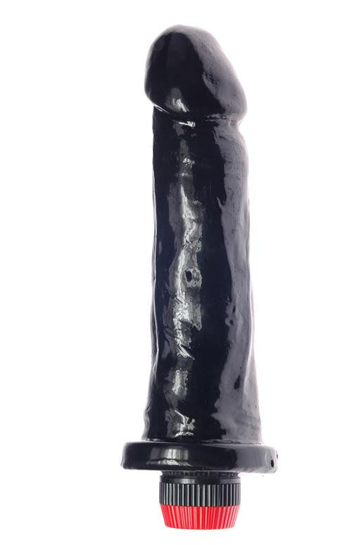 Consolador vibrador super super negro 22 x 5 cm