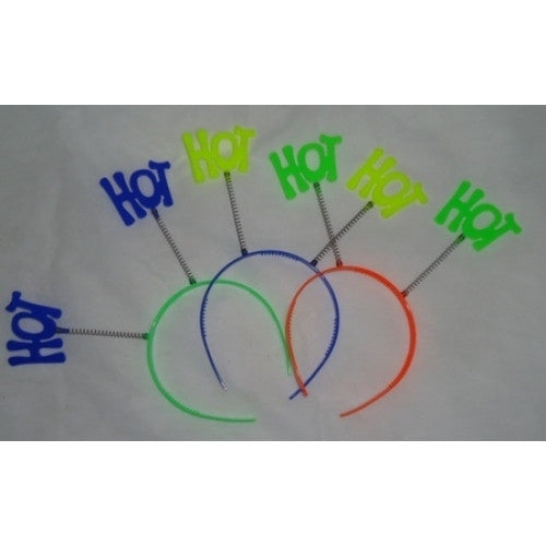 Vincha con palabra "Hot" fluor