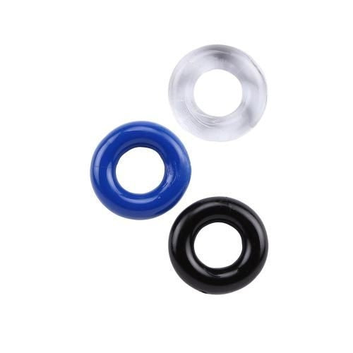 Anillos para pene x 3 unidades - Donuts Cockrings Black - Sex Therapy - Buttman Sexshop en Tucuman