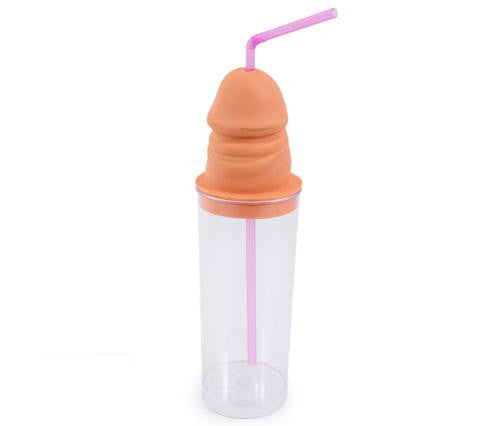 Vaso trago largo con pene y sorbete