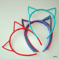 Vincha de plastico en forma de orejas de gato