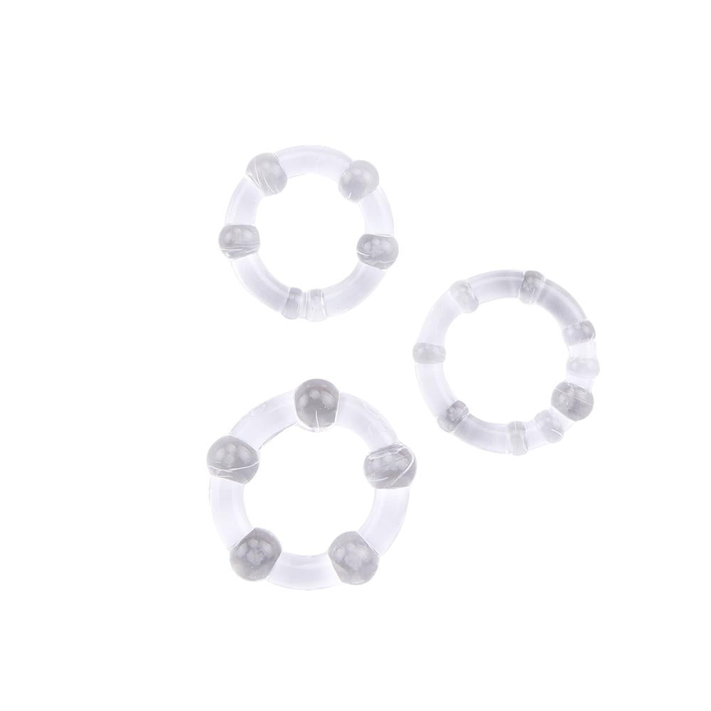 Anillos para pene x 3 unidades - Donuts Cockrings negro- Sex Therapy - Buttman Sexshop en Tucuman