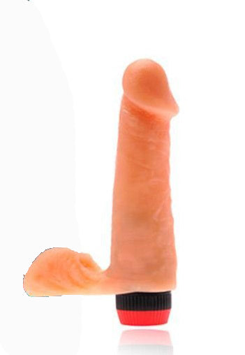 Consolador vibrador con testiculos - Plumber Piel