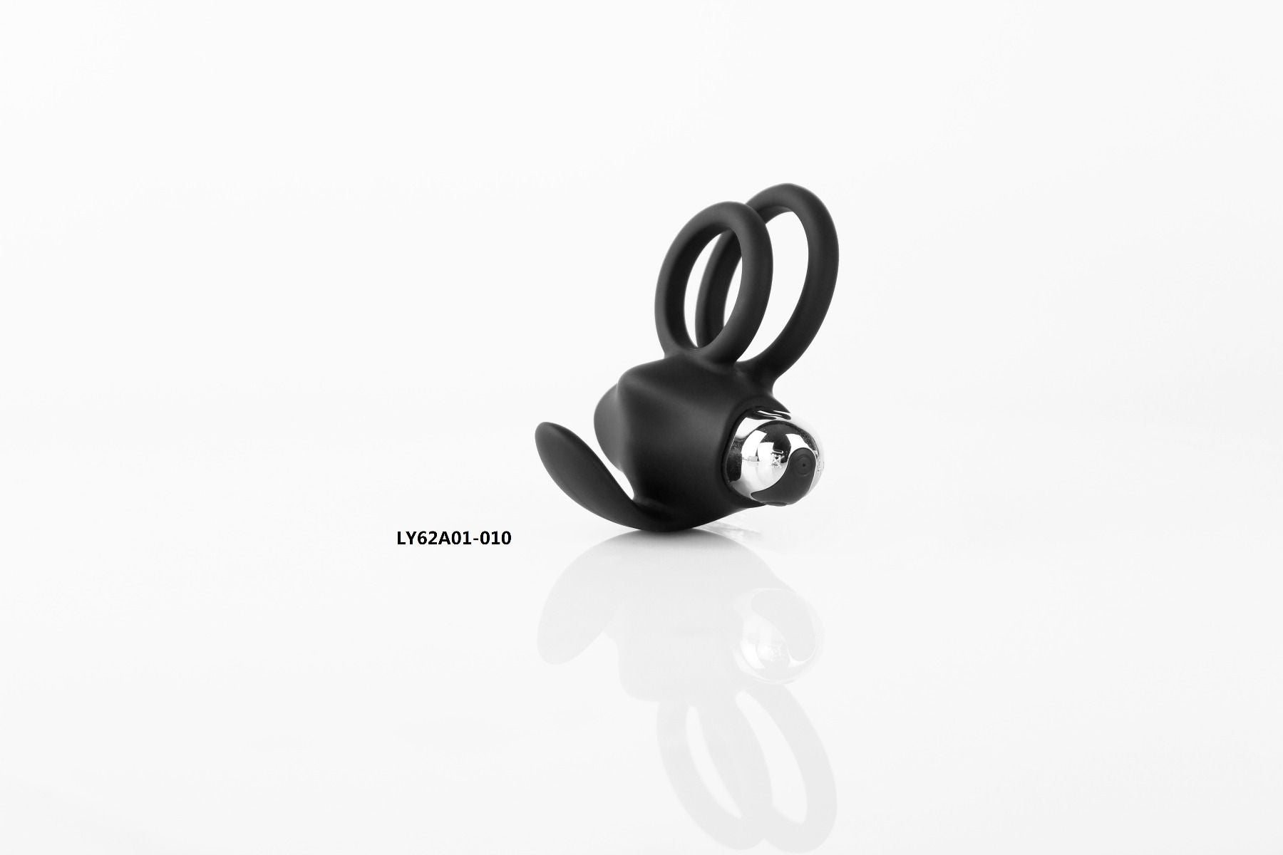 Anillo negro de silicona para pene - Recargable  - ST Toys -