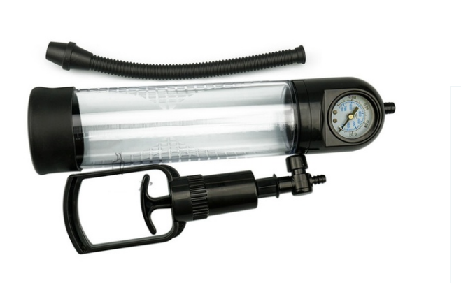 Bomba para pene con piston y reloj de presion- 25 x 7 - Canwin