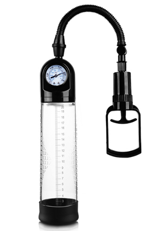 Bomba para pene con piston y reloj de presion- 25 x 7 - Canwin