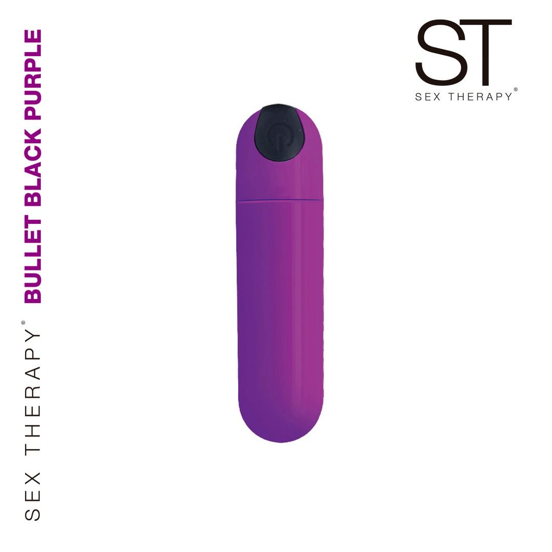 Bala vibradora recargable lila - ST Toys - Bullet Black Purple