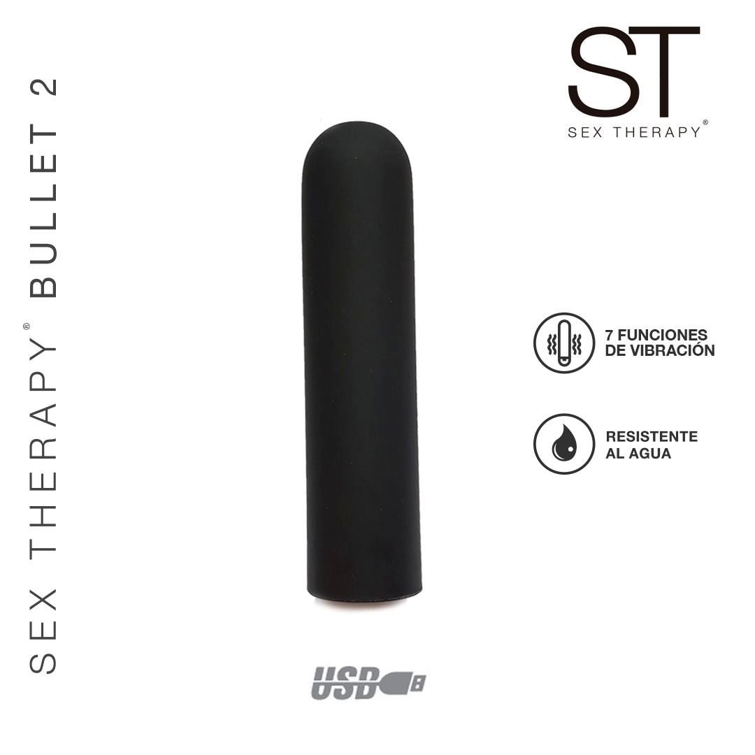 Estimulador vibrador recargable negro  - Bullet 2 - ST Toys