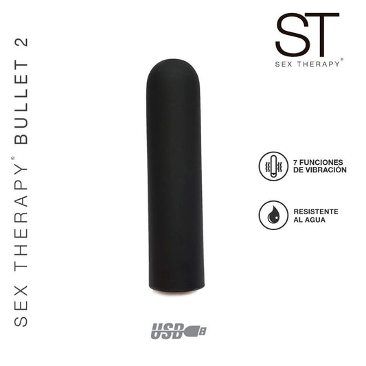 Estimulador vibrador recargable negro  - Bullet 2 - ST Toys - Buttman Sexshop en Tucuman