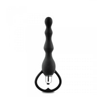 Dilatador anal inexpulsable con vibrador negro - Platinum