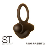 Anillo con vibrador recargable - ST Cock Ring Rabbit 2 - Negro