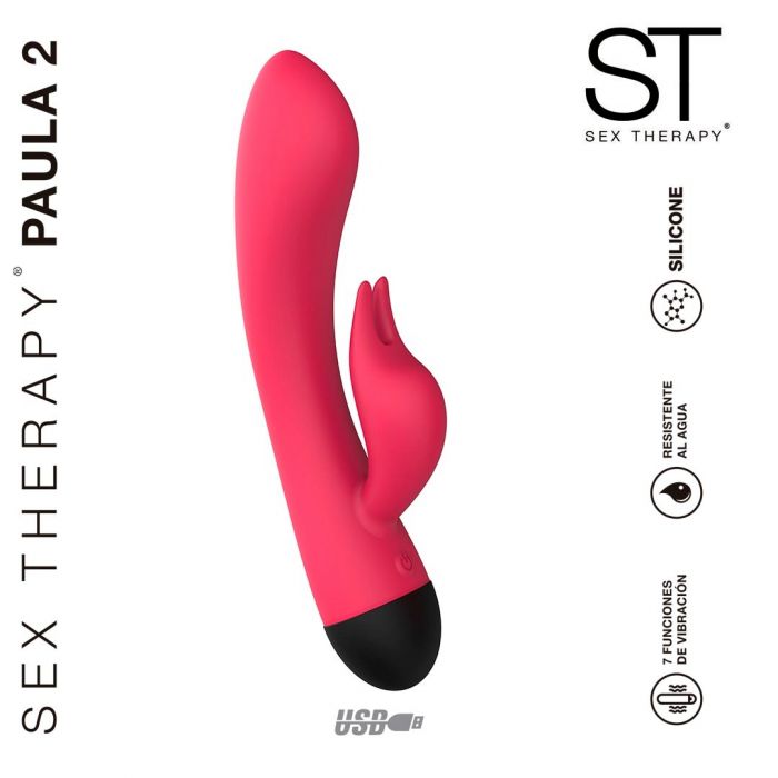 Consolador doble estimulacion recargable - Paula 2 - ST Toys