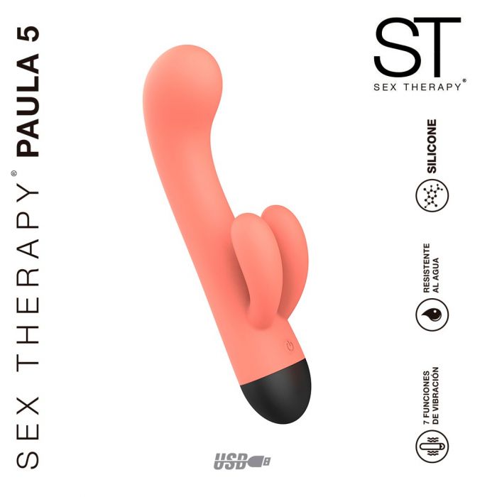 Consolador vibrador doble estimulacion - Recargable - Paula 5 - ST