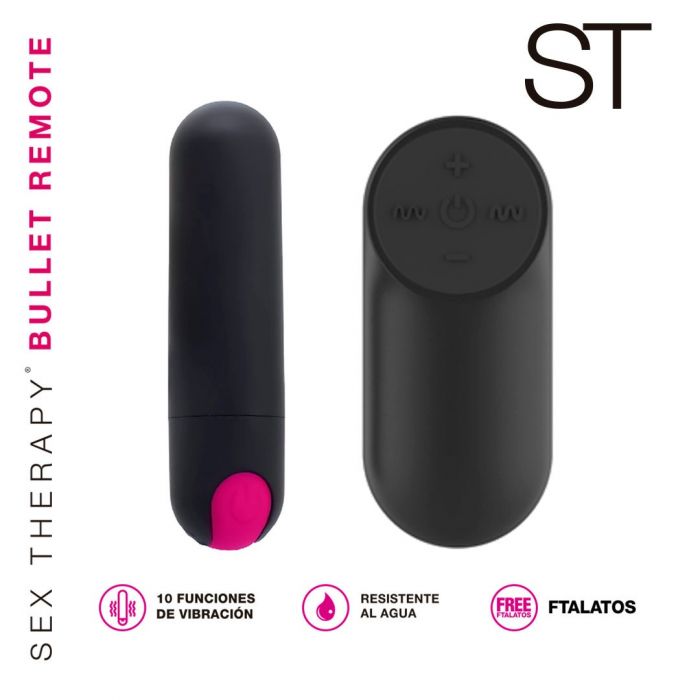 Estimulador vibrador recargable a control remoto - Bullet Remote - ST