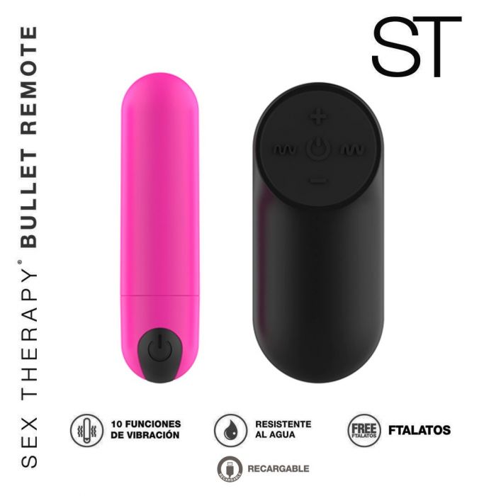 Estimulador vibrador recargable a control remoto - Bullet Remote - ST