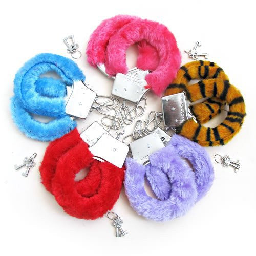 Esposas de metal con peluche varios colores