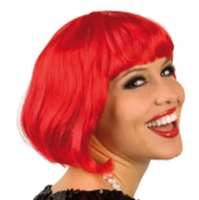 Peluca corte carré roja