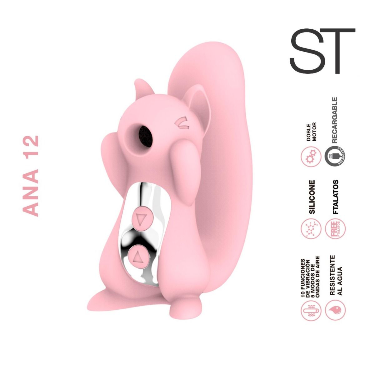 Estimulador de clitoris - Ana 12 - Ardillita - ST Toys