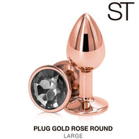 Plug anal metalizado - Large - Rose - ST Toys