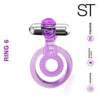 Anillo doble con vibrador - Ring 6 Purpura