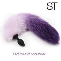 Plug anal con colita de zorro lila - ST Toys
