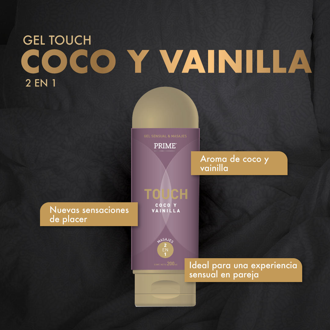 Gel lubricante Prime Touch - Coco y Vainilla - 200ml - Buttman Sexshop en Tucuman
