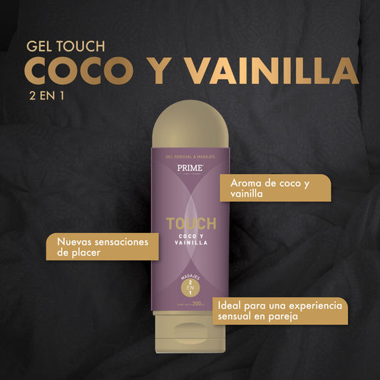 Gel lubricante Prime Touch - Coco y Vainilla - 200ml - Buttman Sexshop en Tucuman