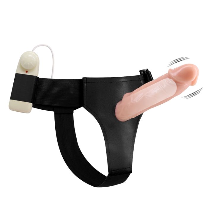 Consolador con vibrador y arnes - 4.5 x 17 cm - cintura 50 a 80 cm - Pretty Love