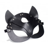 Mascara de gatito - Ecocuero negro