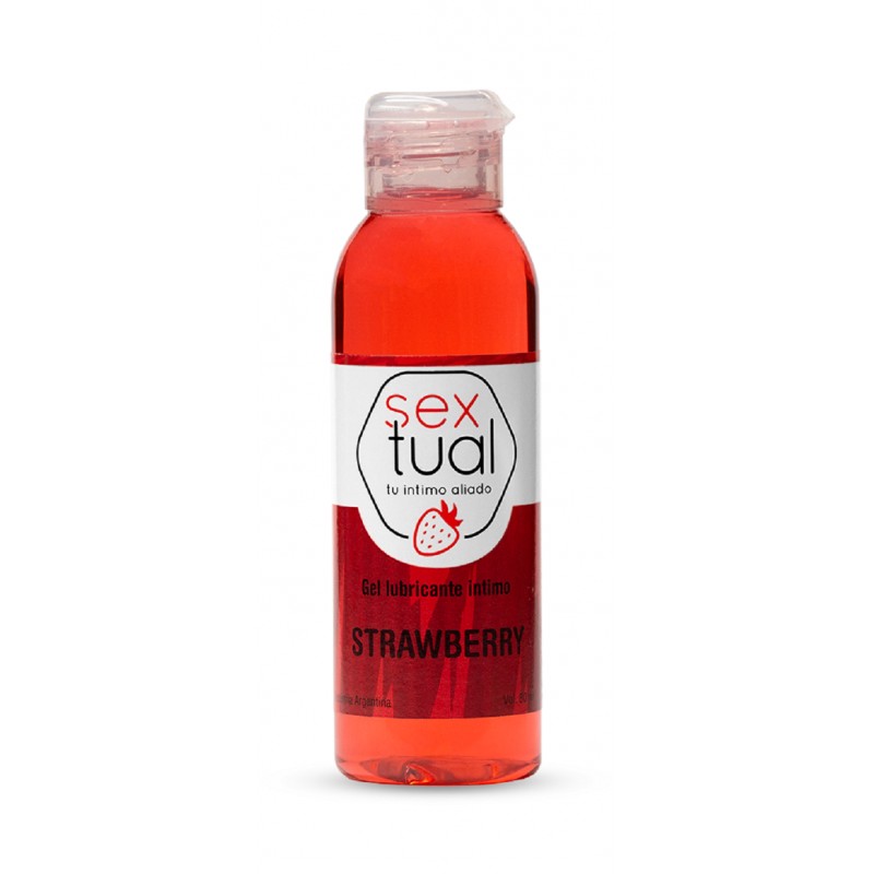 Gel lubricante saborizado strawberry - 200 ml - Sextual