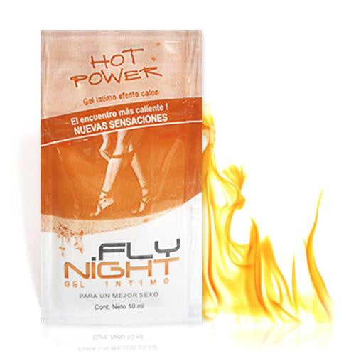 Lubricante efecto calor bioestimulante - Fly Night - 2 g Sobres bioestimulante masculino